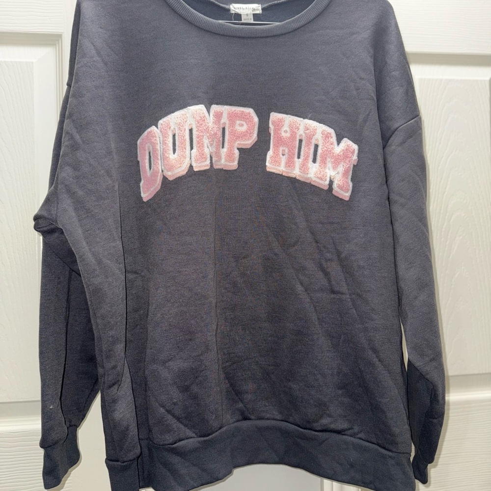 Charcoal grey with Pink Lettering